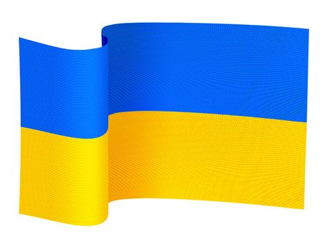 illustration of the Ukrainian flag on a white background