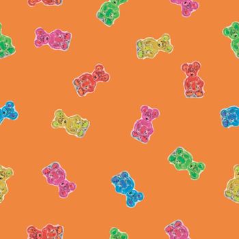 Color Bears Pattern - JPEG Illustration