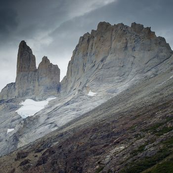 Landscape of the Torres del Paine National Park, Chile, South America