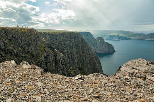 North Cape in Mageroya island, the most northerly point of Europe, Norway