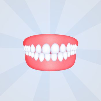 illustration of false teeth