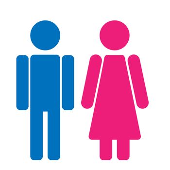 Gender symbol set. Male Female girl boy woman man icon symbol.