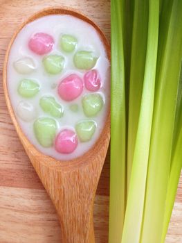 Dumplings in coconut cream