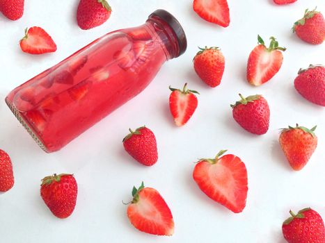 fresh strawberries drink