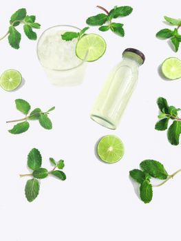lime drink and paper mint