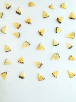 Fresh  triangular piece of pineapple