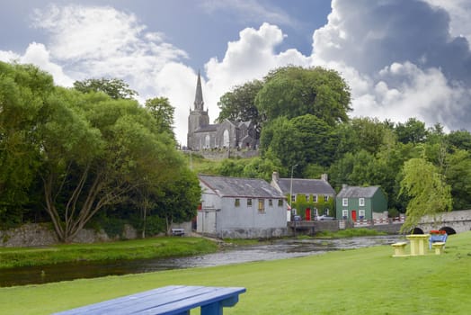 scenic view of castletownroche park and church in county cork ireland