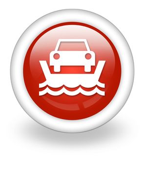 Icon, Button, Pictogram with Vehicle Ferry symbol