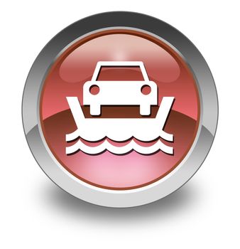 Icon, Button, Pictogram with Vehicle Ferry symbol