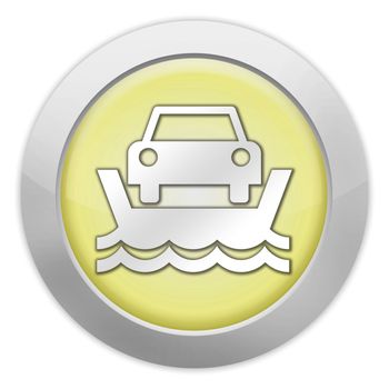 Icon, Button, Pictogram with Vehicle Ferry symbol