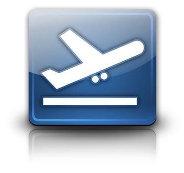 Icon, Button, Pictogram with Airport Departures symbol