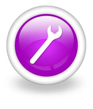 Icon, Button, Pictogram with Mechanic symbol