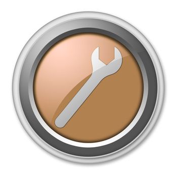 Icon, Button, Pictogram with Mechanic symbol