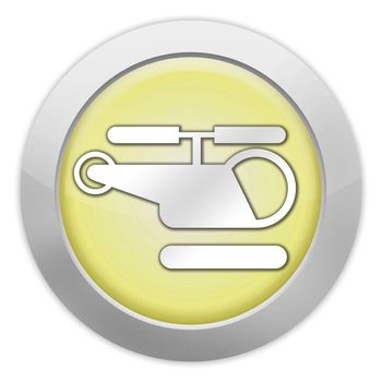 Icon, Button, Pictogram with Heliport symbol