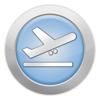 Icon, Button, Pictogram with Airport Departures symbol