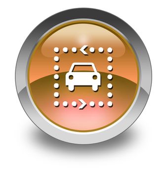 Icon, Button, Pictogram with Driving Tour symbol