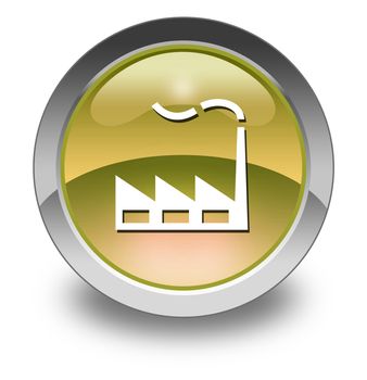 Icon, Button, Pictogram with Factory symbol