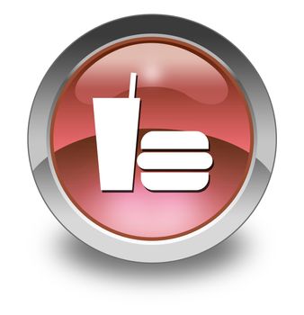 Icon, Button, Pictogram with Fast Food symbol