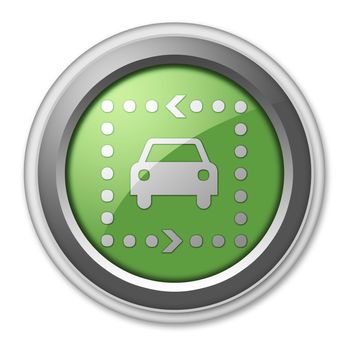 Icon, Button, Pictogram with Driving Tour symbol