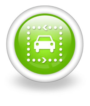 Icon, Button, Pictogram with Driving Tour symbol