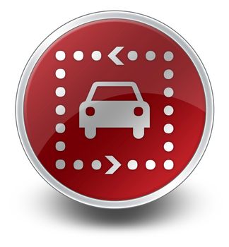 Icon, Button, Pictogram with Driving Tour symbol