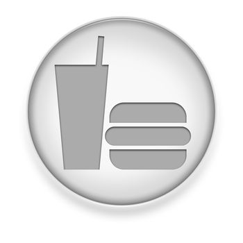 Icon, Button, Pictogram with Fast Food symbol