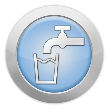 Icon, Button, Pictogram with Running Water symbol