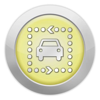 Icon, Button, Pictogram with Driving Tour symbol