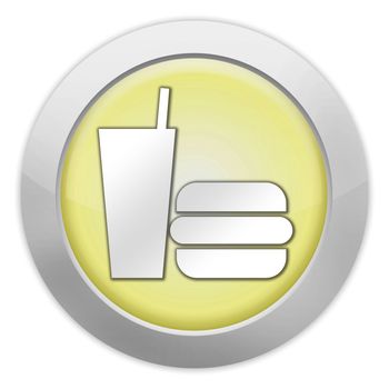 Icon, Button, Pictogram with Fast Food symbol