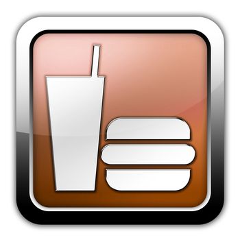 Icon, Button, Pictogram with Fast Food symbol