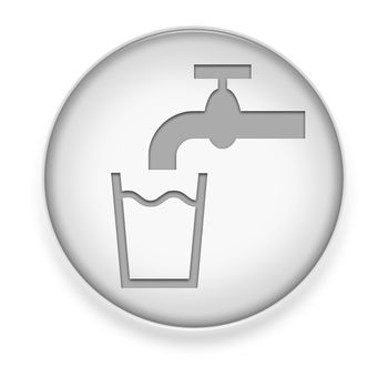 Icon, Button, Pictogram with Running Water symbol