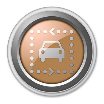 Icon, Button, Pictogram with Driving Tour symbol