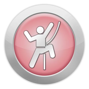 Icon, Button, Pictogram with Rock Climbing symbol