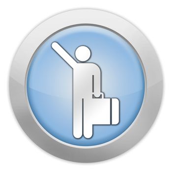 Icon, Button, Pictogram with Arriving Flights symbol