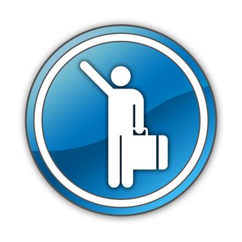 Icon, Button, Pictogram with Arriving Flights symbol