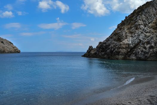 Menies Bay with its pebble beach in western Crete