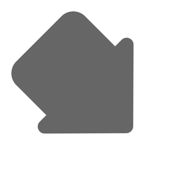 Pointer, arrow in modern flat style. Arrow button isolated on white background. Symbol for web design, site, app, UI.