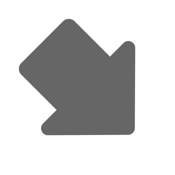 Pointer, arrow in modern flat style. Arrow button isolated on white background. Symbol for web design, site, app, UI.