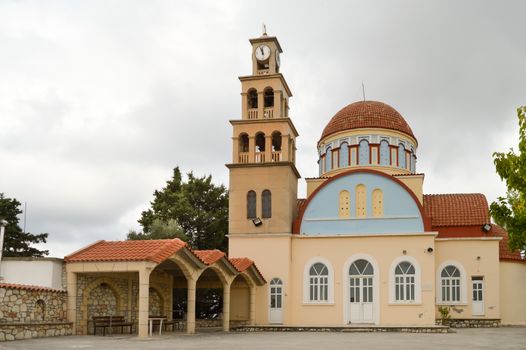 Orthodox church with a dome in the north west of the island of Crete