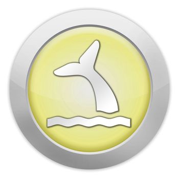 Icon, Button, Pictogram with Whale symbol