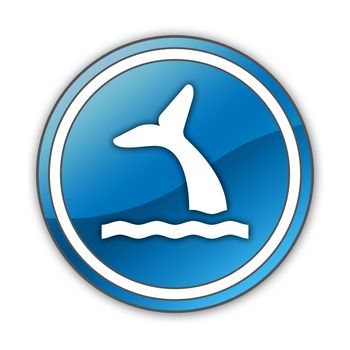 Icon, Button, Pictogram with Whale symbol