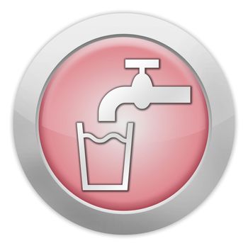 Icon, Button, Pictogram with Running Water symbol