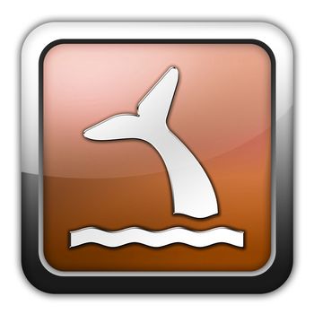 Icon, Button, Pictogram with Whale symbol