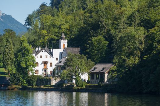 Castle Schloss on the Shoreline of Lake Hallstatt