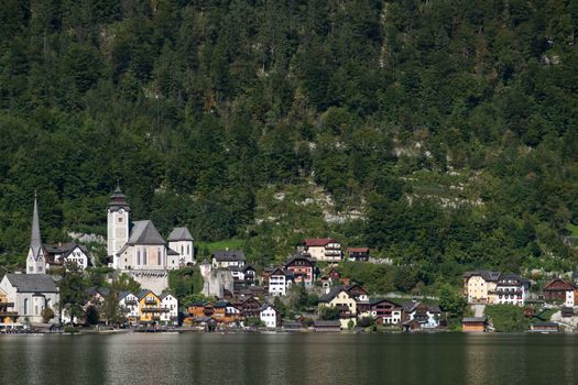 View of Hallstatt from Hallstatt Lake