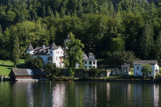 Castle Schloss on the Shoreline of Lake Hallstatt