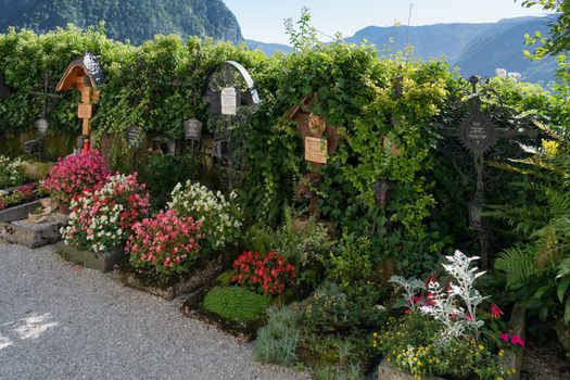 Well Kept Graveyard at the Maria Hilf Pilgrimage Church in Hallstatt