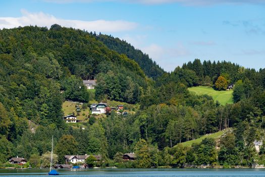 Yachts Moored in Lake Wolfgang near St. Gilgen