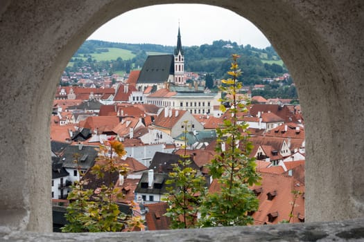 View of Krumlov from the Castle  of Cesky Krumlov