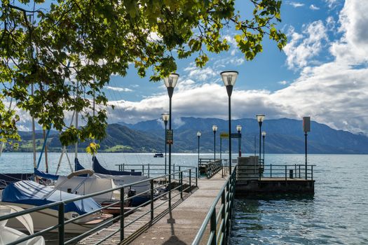 Yachts Moored on the Lake at Attersee